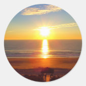 Sunrise Ronde Sticker (Voorkant)