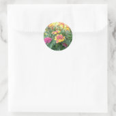 Sunrise Roos Lantana Ronde Sticker (Tas)
