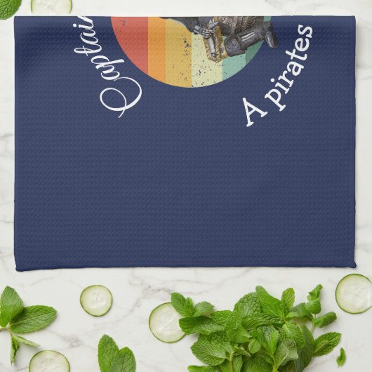 Sunrise Rum Skeleton Priate Party Theedoek (Gevouwen)