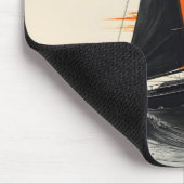 Sunrise Sailboat Silhouette Sketch Muismat (Hoek)