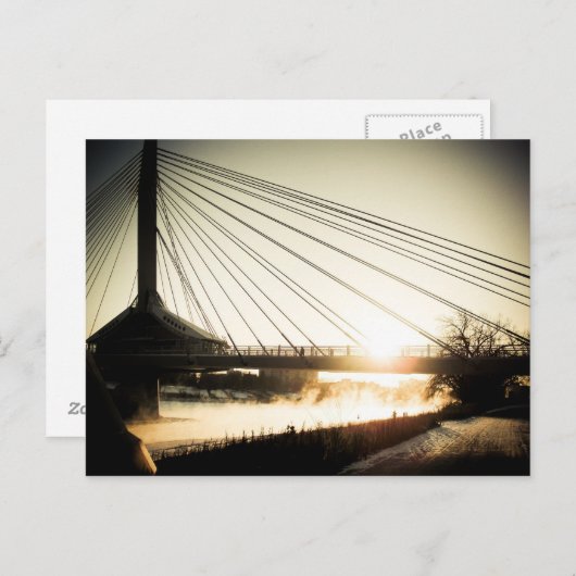 Sunrise Saint Boniface Bridge 01 Briefkaart (Voorkant / Achterkant)