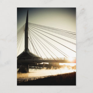 Sunrise Saint Boniface Bridge 02 Briefkaart