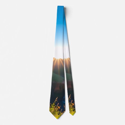 Sunrise Sandstone Waterval Landschap Stropdas (Voorkant)