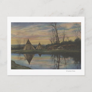 Sunrise Scene op een noordwestelijk Indiaan Briefkaart