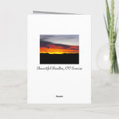 Sunrise Scripture Gepersonaliseerd Wenskaart Kaart (Achterkant)