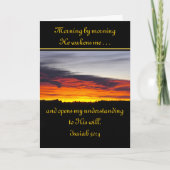 Sunrise Scripture Gepersonaliseerd Wenskaart Kaart (Voorkant)