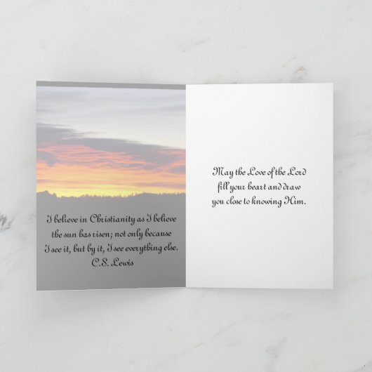 Sunrise Scripture Gepersonaliseerd Wenskaart Kaart (Binnen)