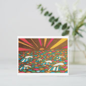Sunrise Seascape Pop Art Briefkaart (Staand voorkant)