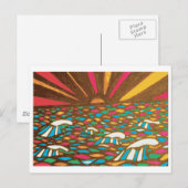 Sunrise Seascape Pop Art Briefkaart (Voorkant / Achterkant)