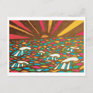 Sunrise Seascape Pop Art Briefkaart