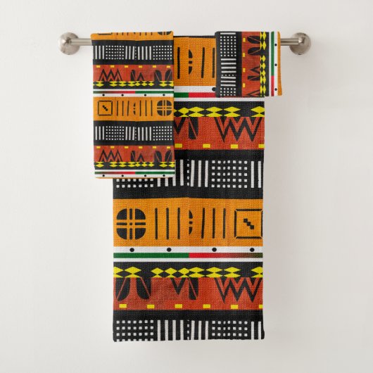 Sunrise Serenity: Omarm de levendigheid van AfroTr Bad Handdoek (Insitu)