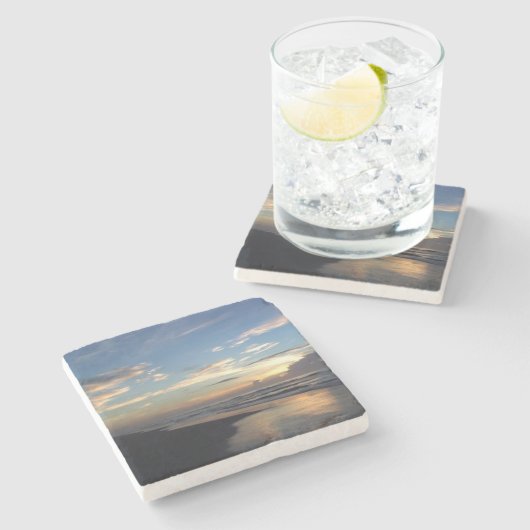 Sunrise, Shell Island Stenen Onderzetter (Zijkant)