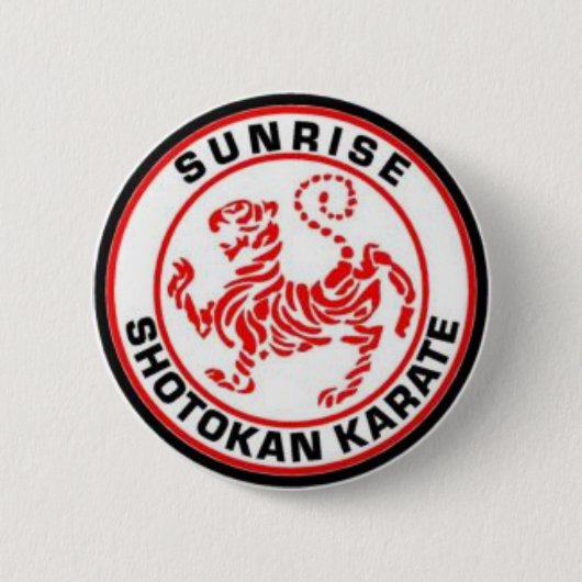 Sunrise Shotokan Karate Badges Ronde Button 5,7 Cm (Voorkant)