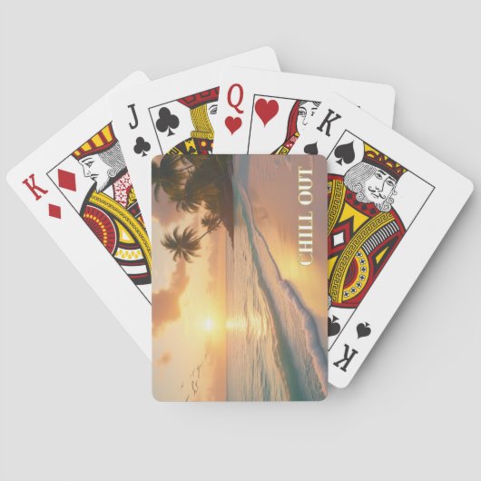 Sunrise Shuffle - Zorg voor de kustlijn Pokerkaarten (Achterkant)