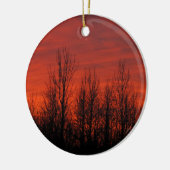 Sunrise Silhouette Keramisch Ornament (Links)