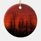 Sunrise Silhouette Keramisch Ornament (Achterkant)