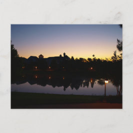 Sunrise Silouette in Orlando, Florida over daktop Briefkaart