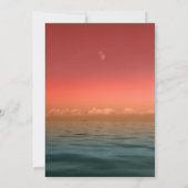 Sunrise Skies Ocean Moon Wedding Uitnodiging (Achterkant)