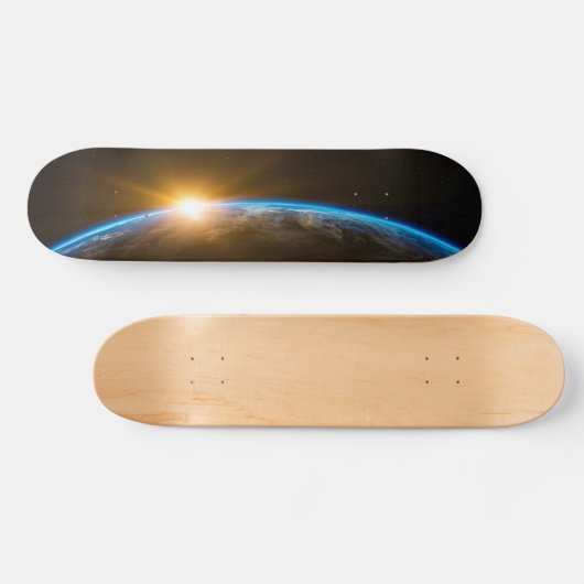 sunrise space galaxy skateboard deck (Horizontaal)