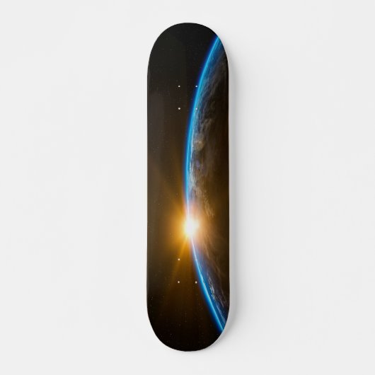 sunrise space galaxy skateboard deck (Voorkant)