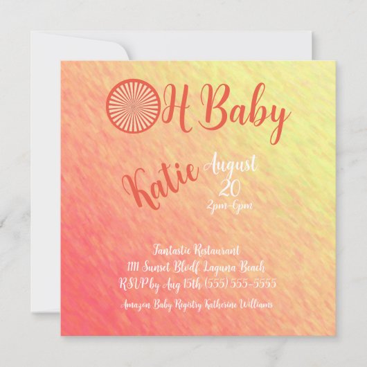 Sunrise Sparkle-Baby shower-Genderneutraal- Kaart (Voorkant)