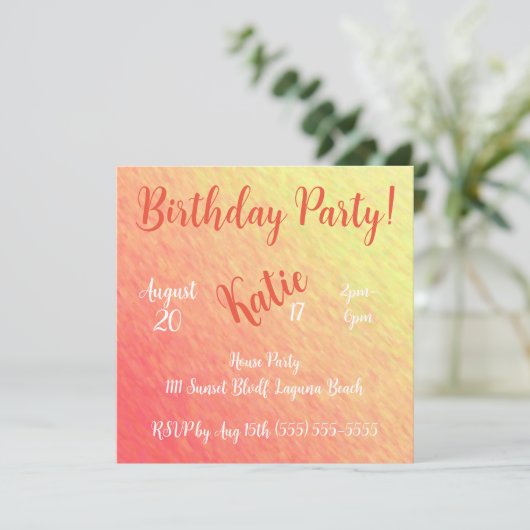 Sunrise Sparkle-Verjaardag- Kaart (Staand voorkant)