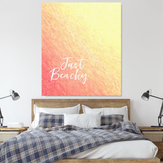 Sunrise Sparkles-Just Beachy- Canvas Afdruk (Insitu (Slaapkamer))