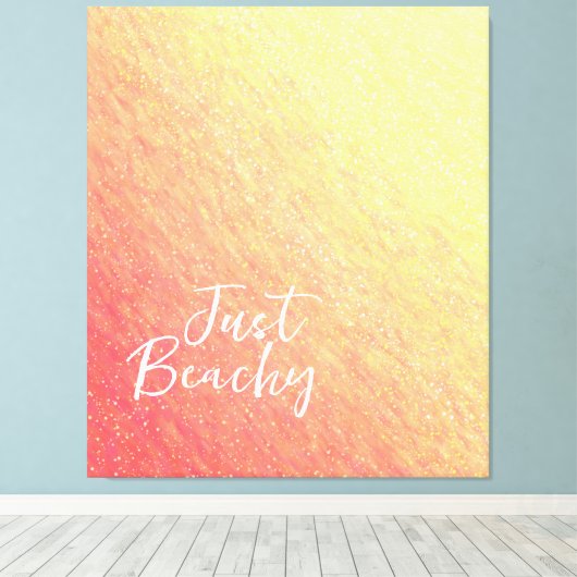 Sunrise Sparkles-Just Beachy- Canvas Afdruk (Insitu (Houten vloer))
