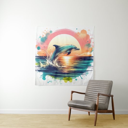 Sunrise Splash Wandkleed (In situ)