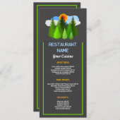 Sunrise Spruce, Restaurant Slimline Menu (Voorkant / Achterkant)