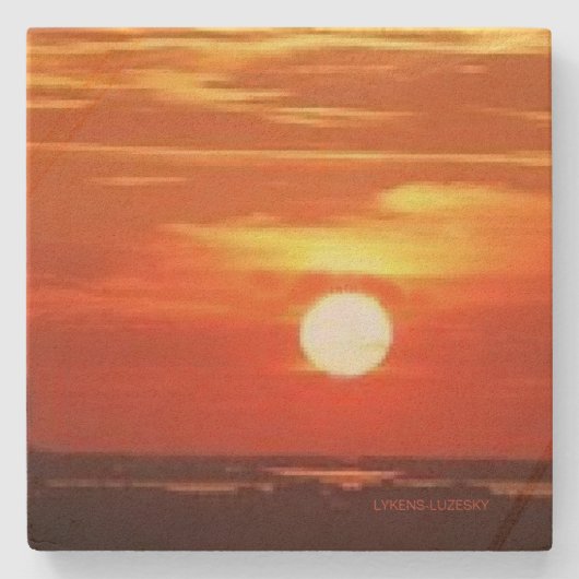 Sunrise Stenen Onderzetter (Voorkant)