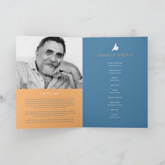 Sunrise strand begrafenis viering van het leven se programma (Binnen)