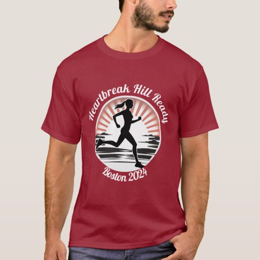 Sunrise Stride, Boston Marathon T-shirt (Voorkant)