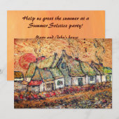 Sunrise Summer Solstice Party Uitnodiging (Voorkant / Achterkant)