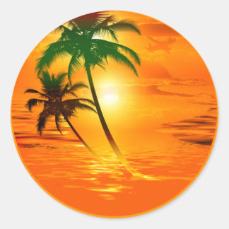 Sunrise Sun Travel Ronde Sticker