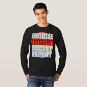 Sunrise Sunburn Sunset Herhaal 1 T-shirt (Voorkant volledig)