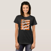 Sunrise Sunburn Sunset Herhaal 1 T-shirt (Voorkant volledig)