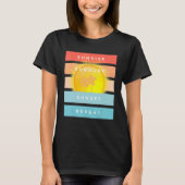 Sunrise Sunburn Sunset Herhaal Beach T-shirt (Voorkant)