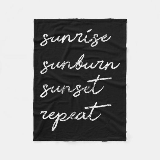 Sunrise Sunburn Sunset Herhaal Gift Sun Fleece Deken (Voorkant)