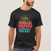 Sunrise Sunburn Sunset Herhaal Hawaii Beach Summer T-shirt (Voorkant)
