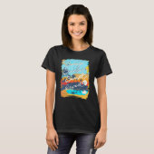 Sunrise Sunburn Sunset Herhaal Retro  T-shirt (Voorkant volledig)
