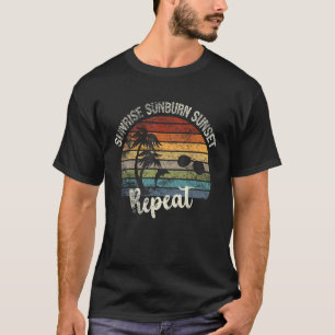 Sunrise Sunburn Sunset Herhaal Vakantie Su T-shirt