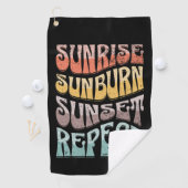 Sunrise Sunburn Sunset Herhalen Golfhanddoek (Insitu)