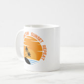 Sunrise Sunburn Sunset Herhalen Koffiemok (Voorkant links)