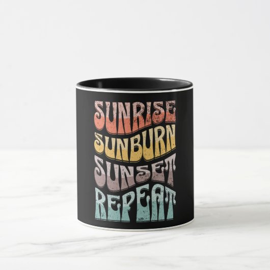 Sunrise Sunburn Sunset Herhalen Mok (Midden)