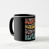 Sunrise Sunburn Sunset Herhalen Mok (Voorkant links)