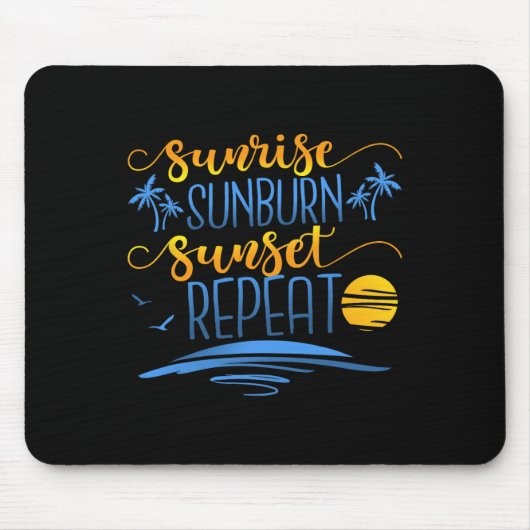 Sunrise Sunburn Sunset Herhalen Muismat (Voorkant)