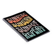 Sunrise Sunburn Sunset Herhalen Notitieboek (Rechterzijde)
