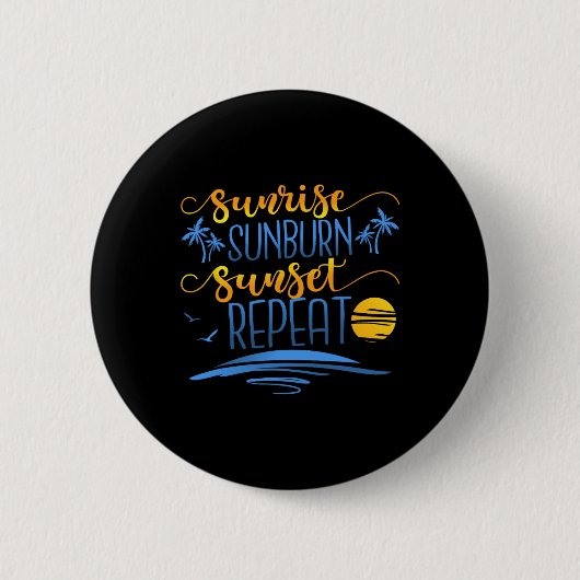 Sunrise Sunburn Sunset Herhalen Ronde Button 5,7 Cm (Voorkant)