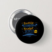 Sunrise Sunburn Sunset Herhalen Ronde Button 5,7 Cm (Voorkant /achterkant)